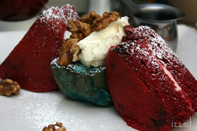 Blue and Red Velvet Pancakes