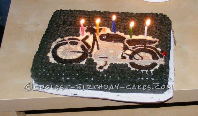 BMW Motorcycle Birthday Cake