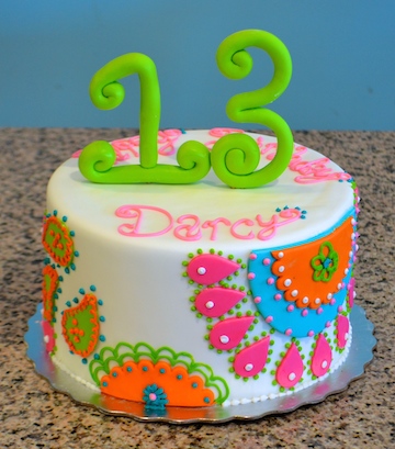 Bright Colorful Birthday Cake