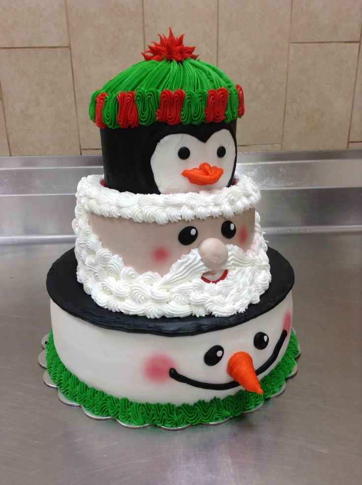 Buttercream Christmas Cakes