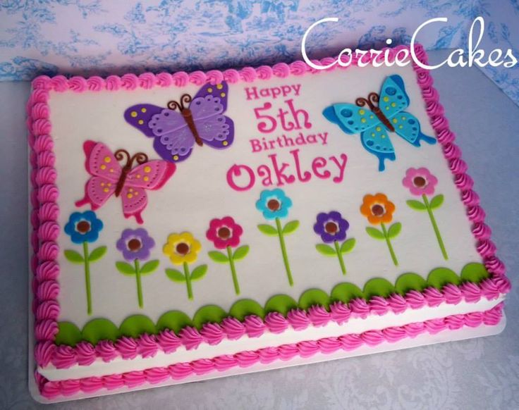 Butterfly Birthday Sheet Cakes