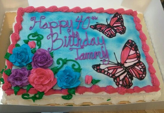 Butterfly Birthday Sheet Cakes