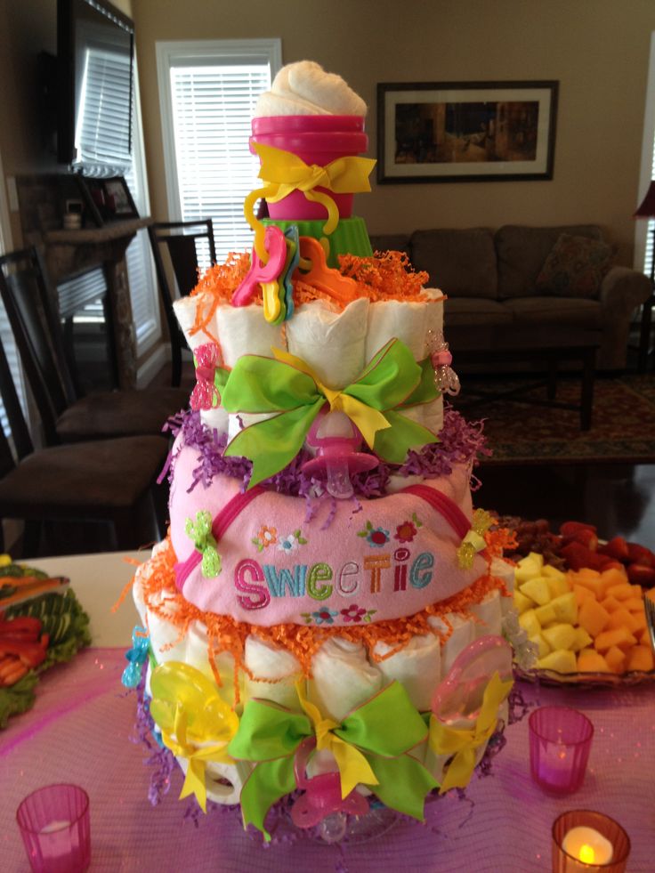 Candy Themed Diaper Cake