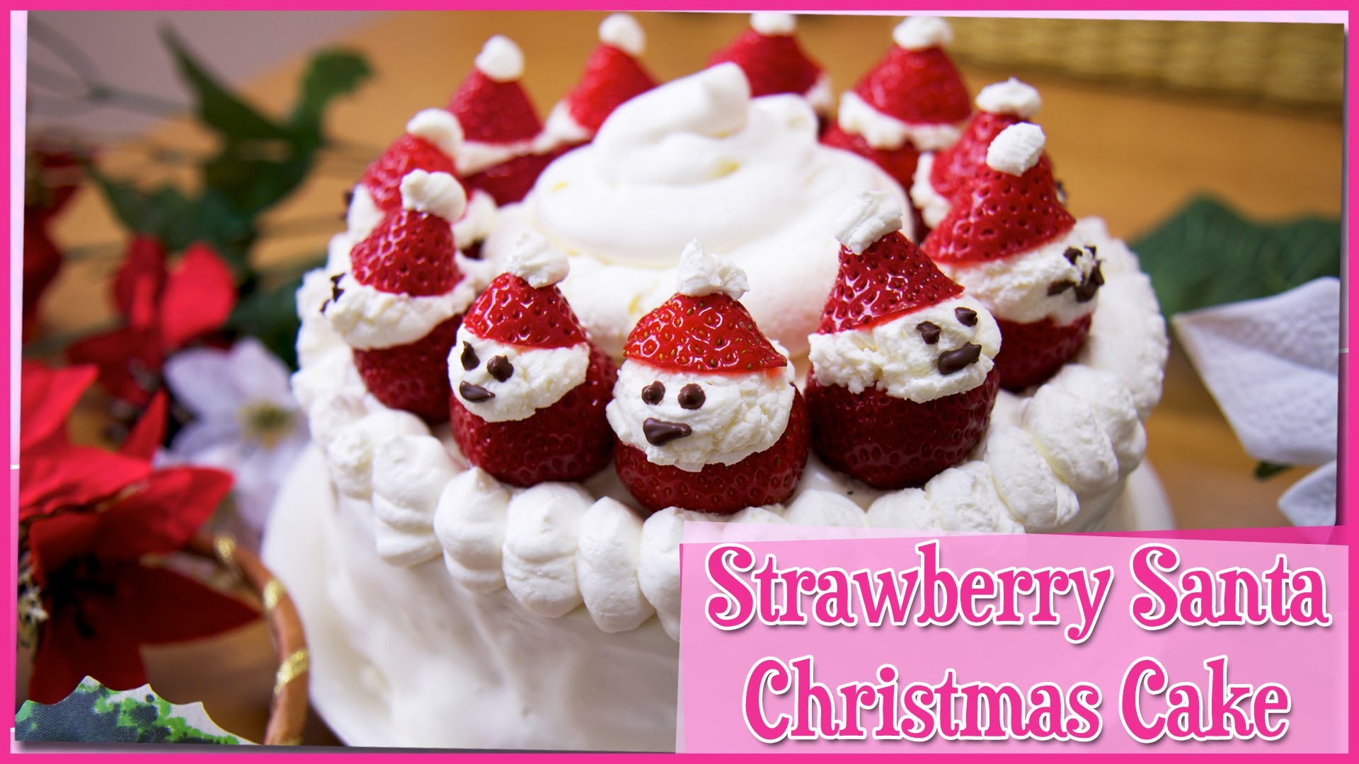 Christmas Cake with Strawberries