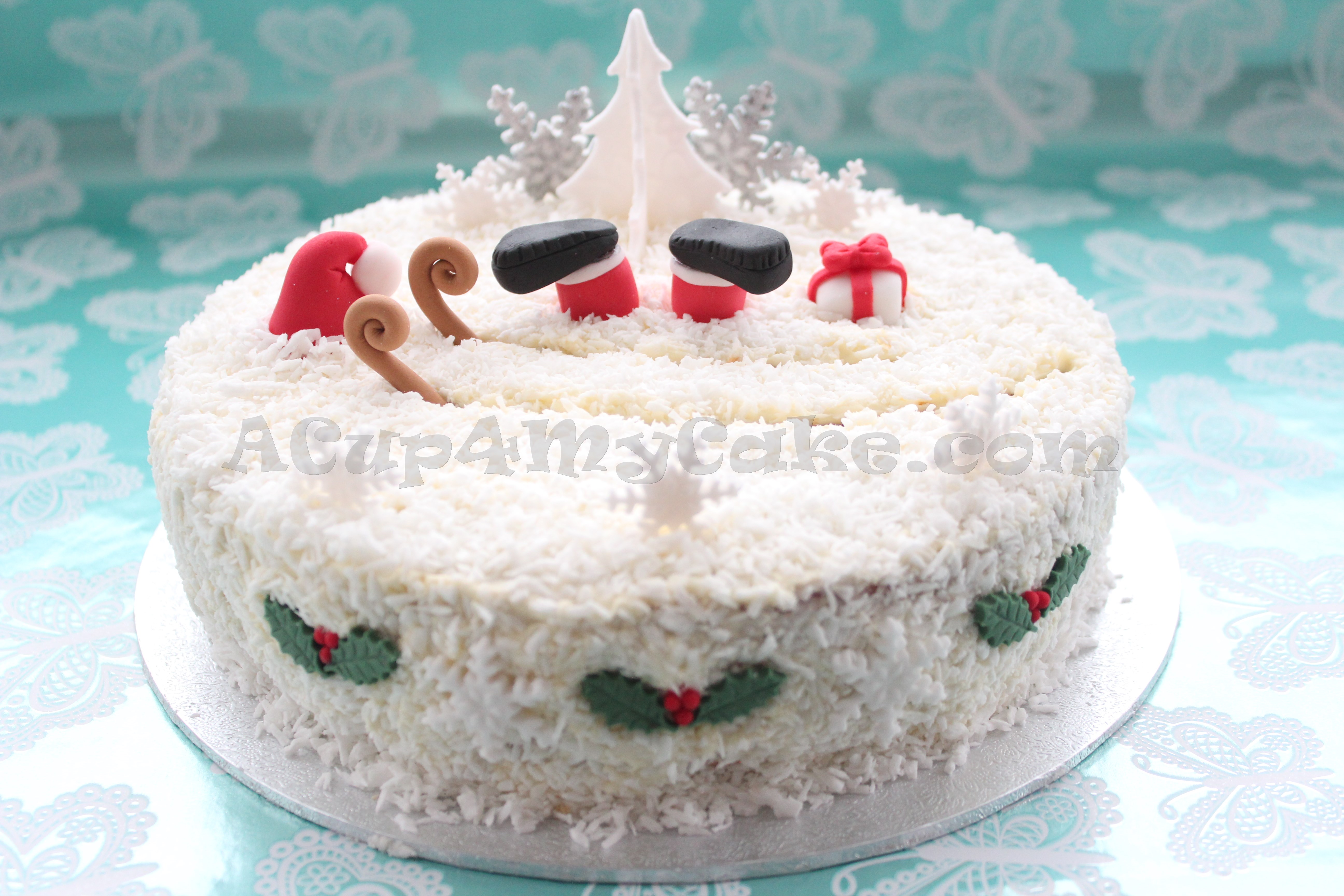 Christmas Santa Sleigh Cake