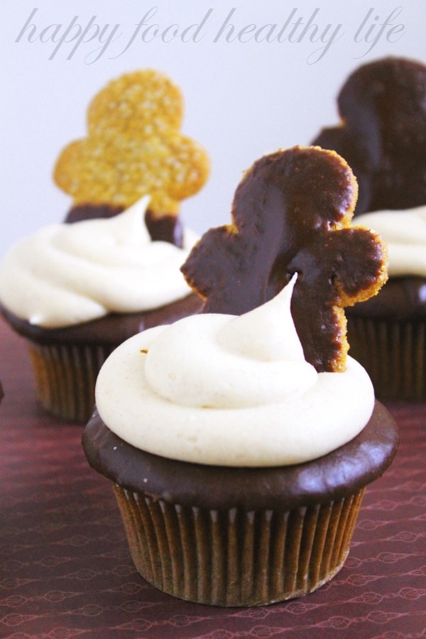 Cinnamon Gingerbread Cupcakes