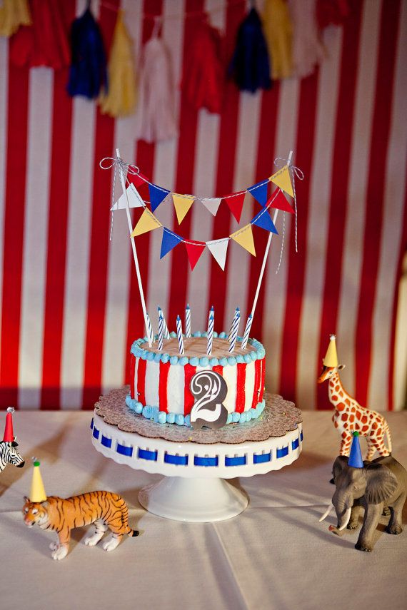 Circus Theme Cake Topper