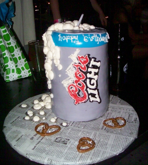 Coors Light Beer Can Cake