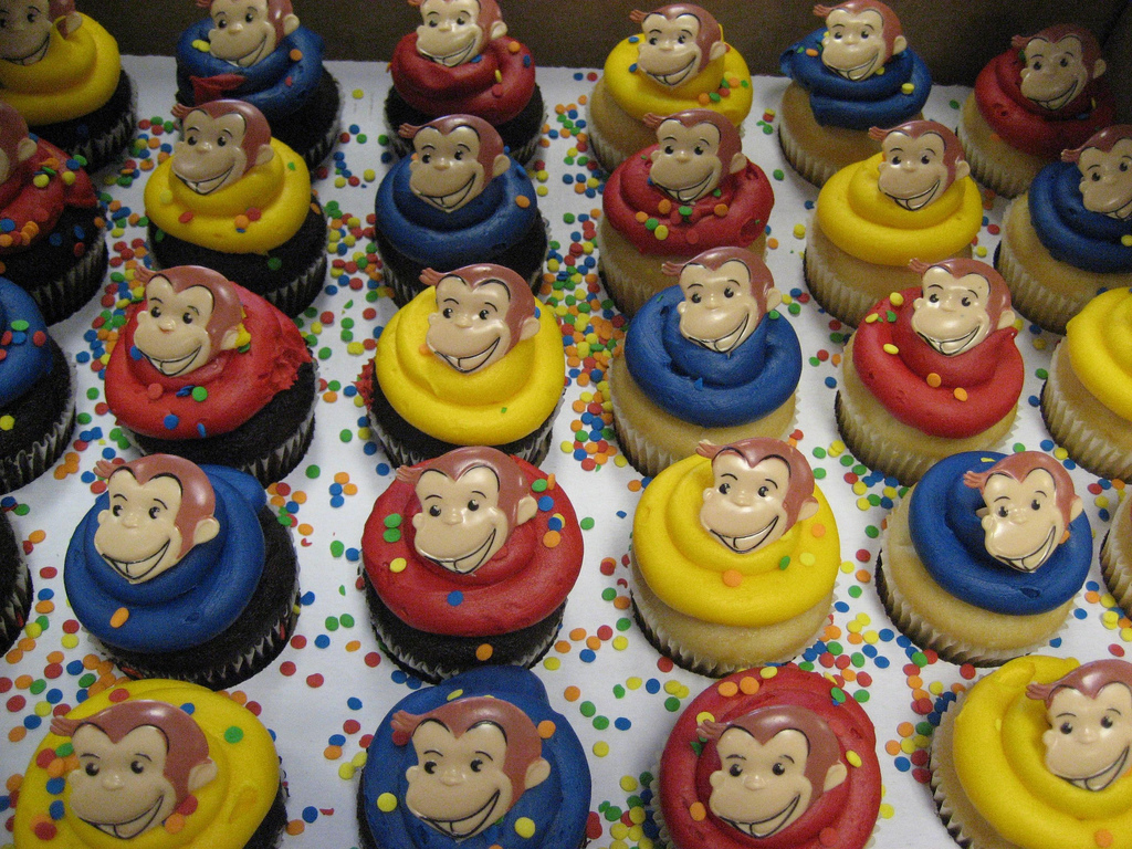 Curious George Birthday Cupcakes