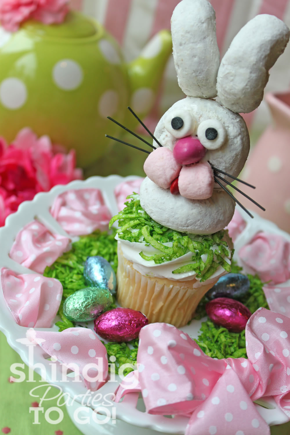 Easter Bunny Cake and Cupcakes