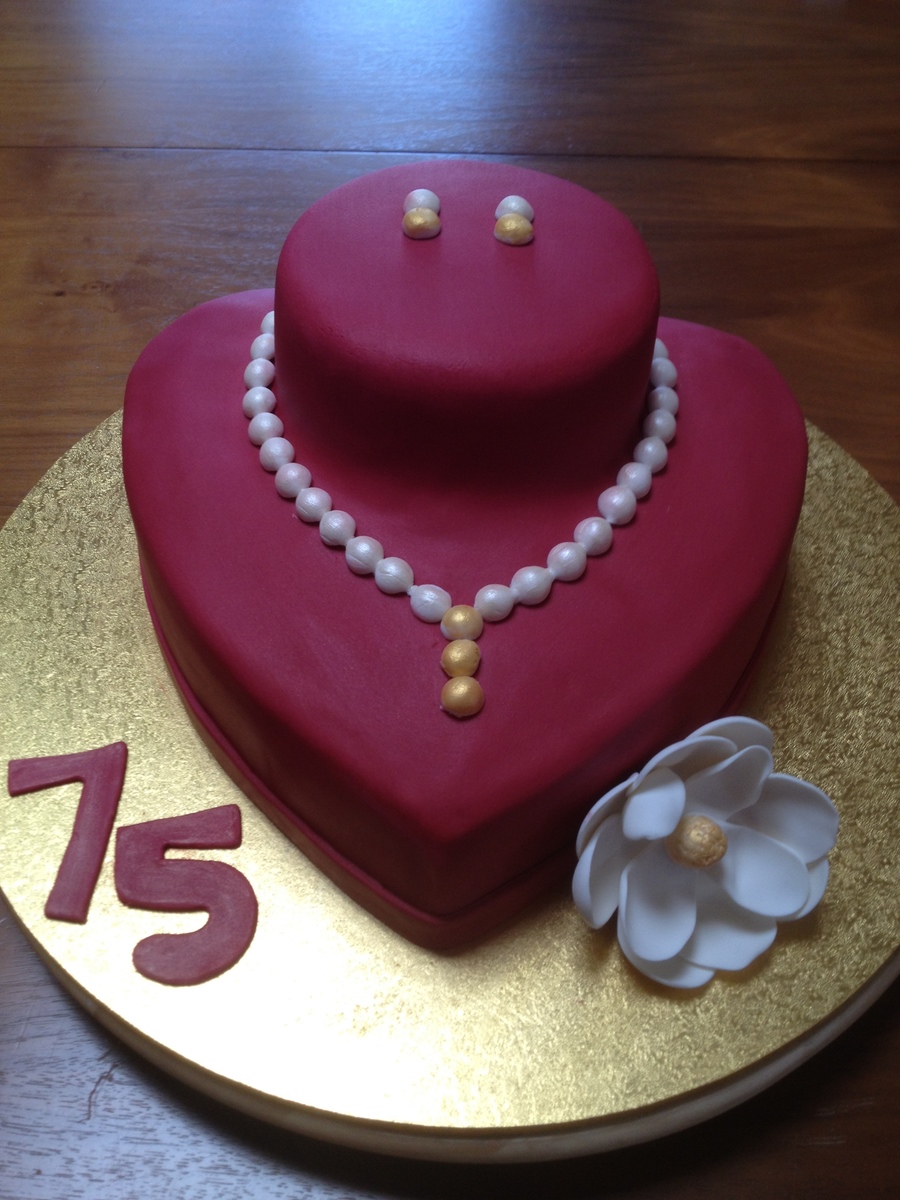 Elegant 75th Birthday Cakes