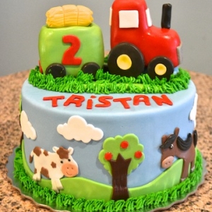 Farm Animals Birthday Cake