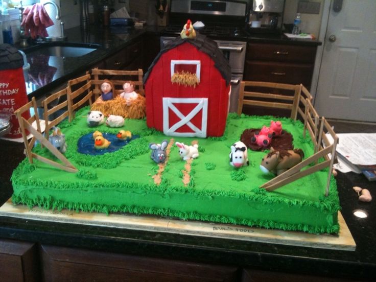 Farm Birthday Sheet Cake