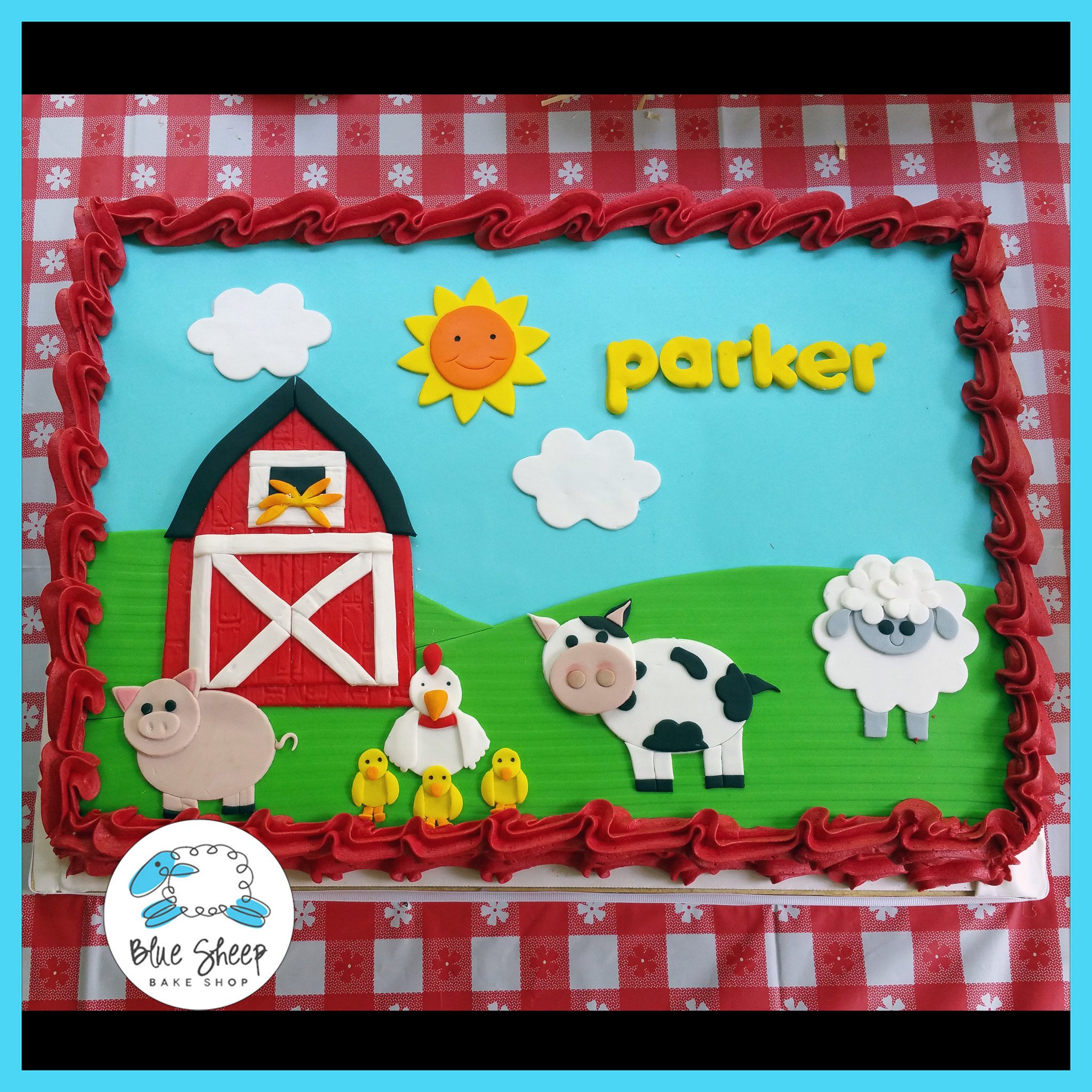 Farm Birthday Sheet Cake