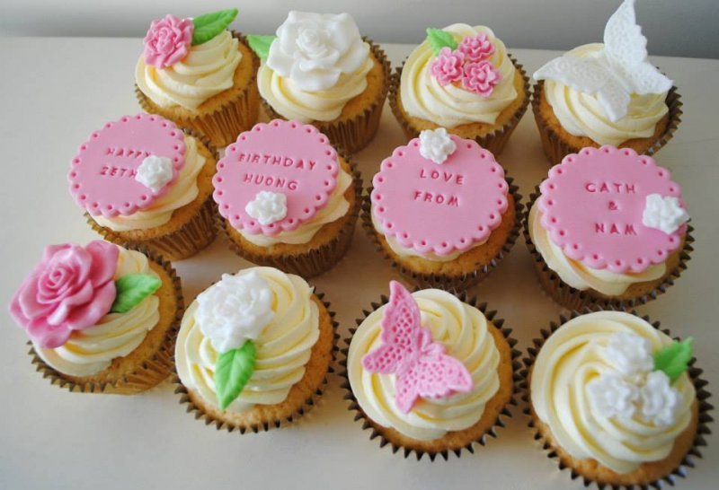 Flower Birthday Cupcakes