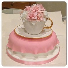 Flower Tea Cups and Cake