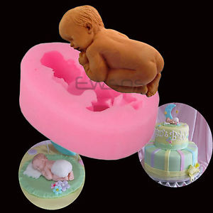 Fondant Sleeping Baby Silicone Mold