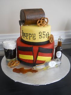 German Themed Birthday Cake