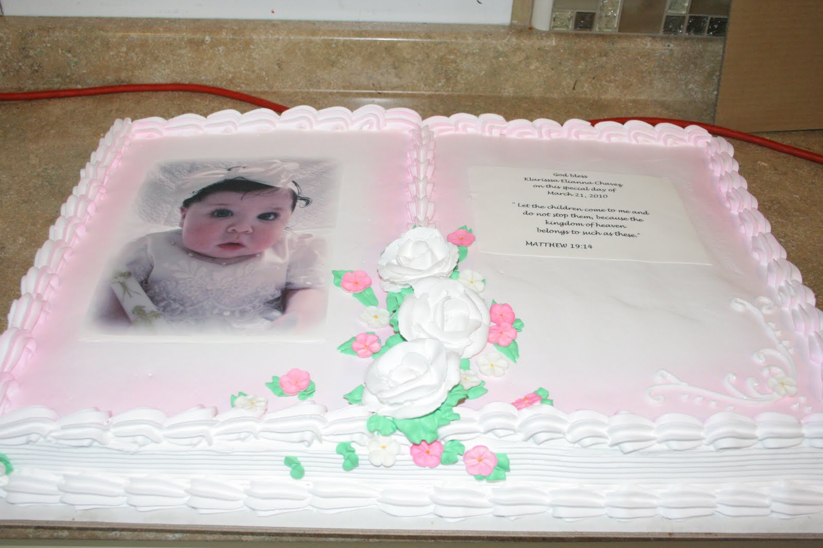 Girl Baptism Sheet Cake Ideas