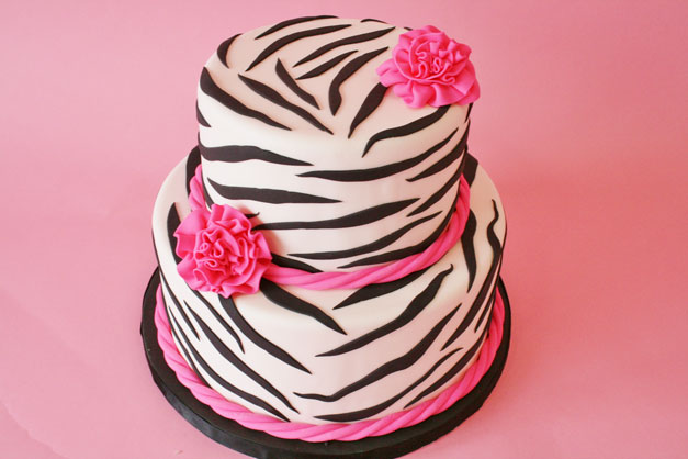 10 Photos of Girls Zebra Print Birthday Cakes