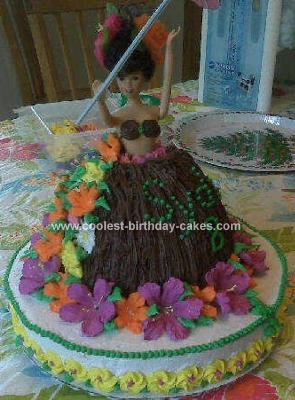 Girls Luau Birthday Cake