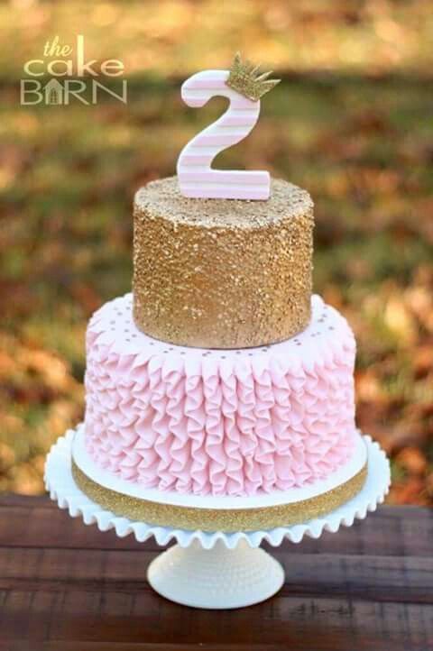 Glitter and Gold Birthday Cake