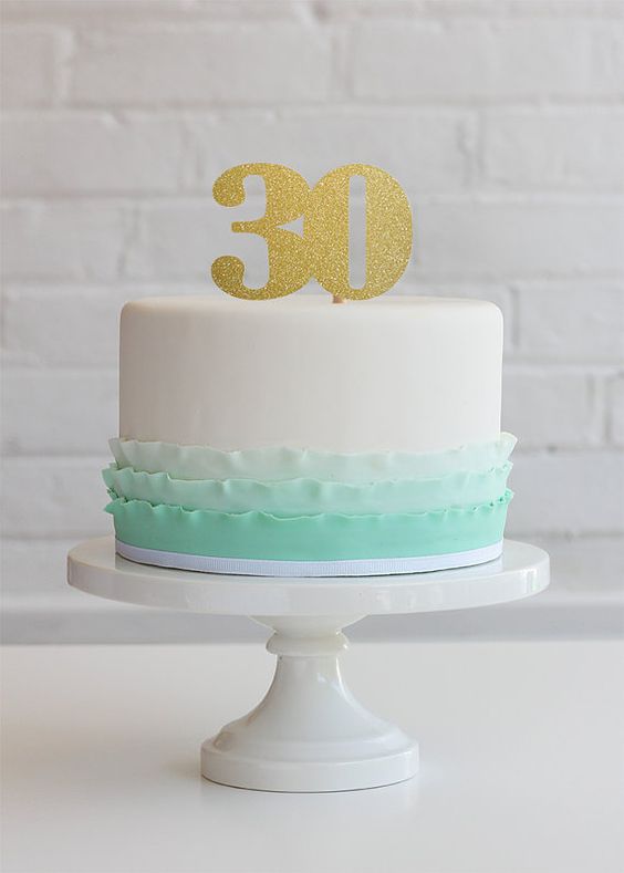 Glitter Birthday Cake Toppers