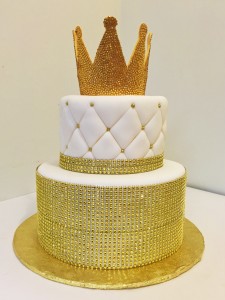 Gold Glitter Birthday Cake