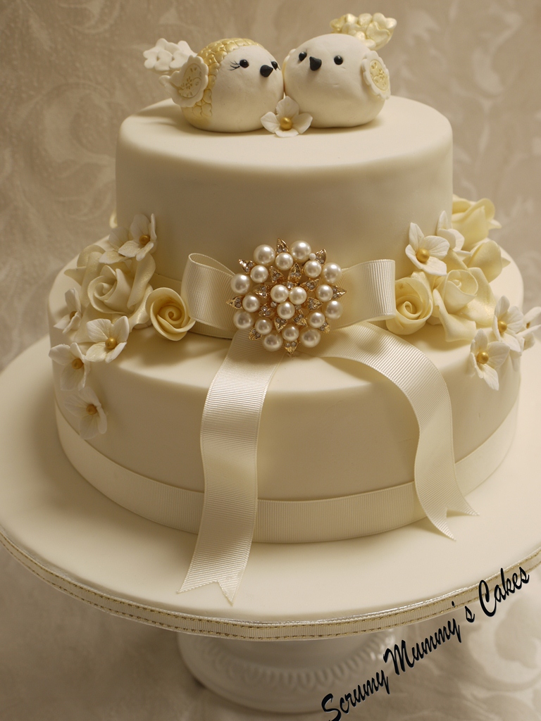 Golden Wedding Anniversary Cake