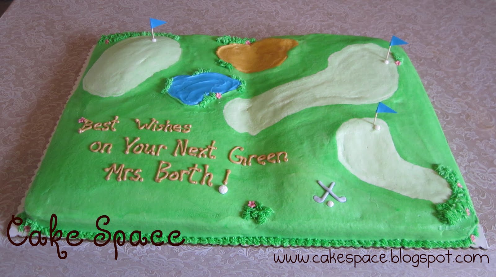 Golf Retirement Sheet Cakes