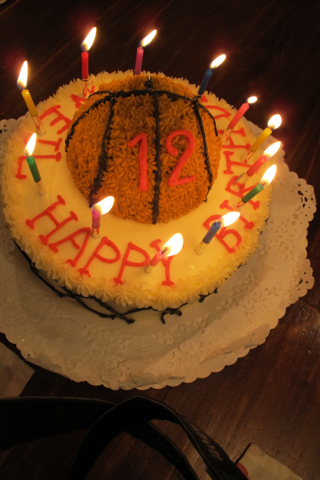 Happy Birthday Basketball Cake