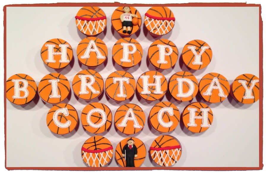 Happy Birthday Basketball Cupcakes