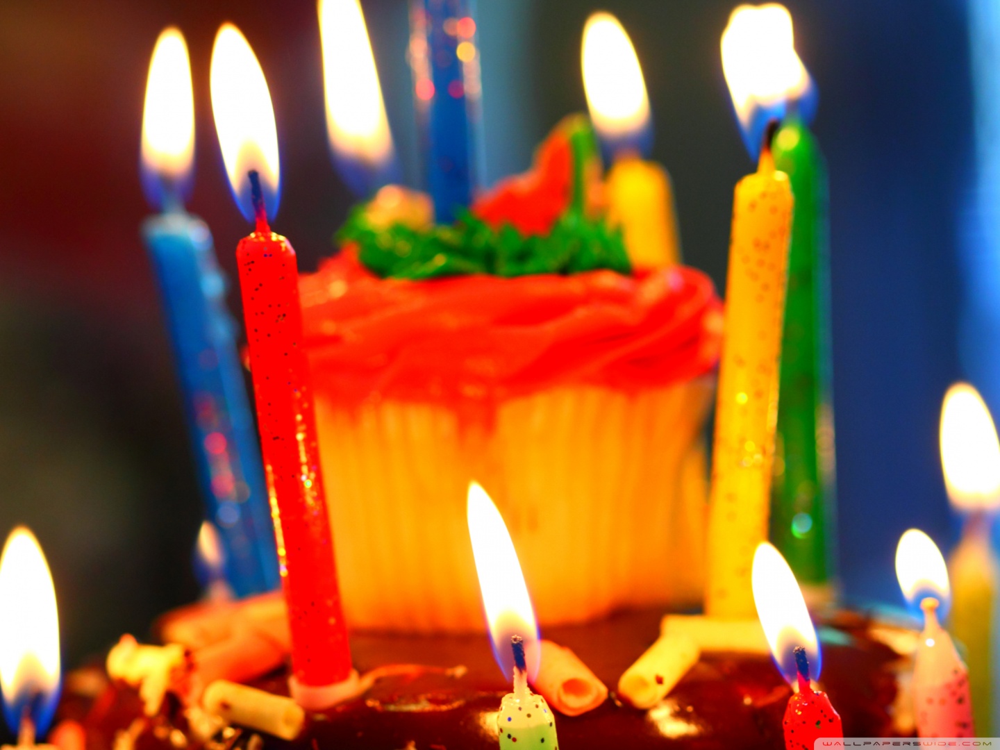 Happy Birthday Cake with Candles