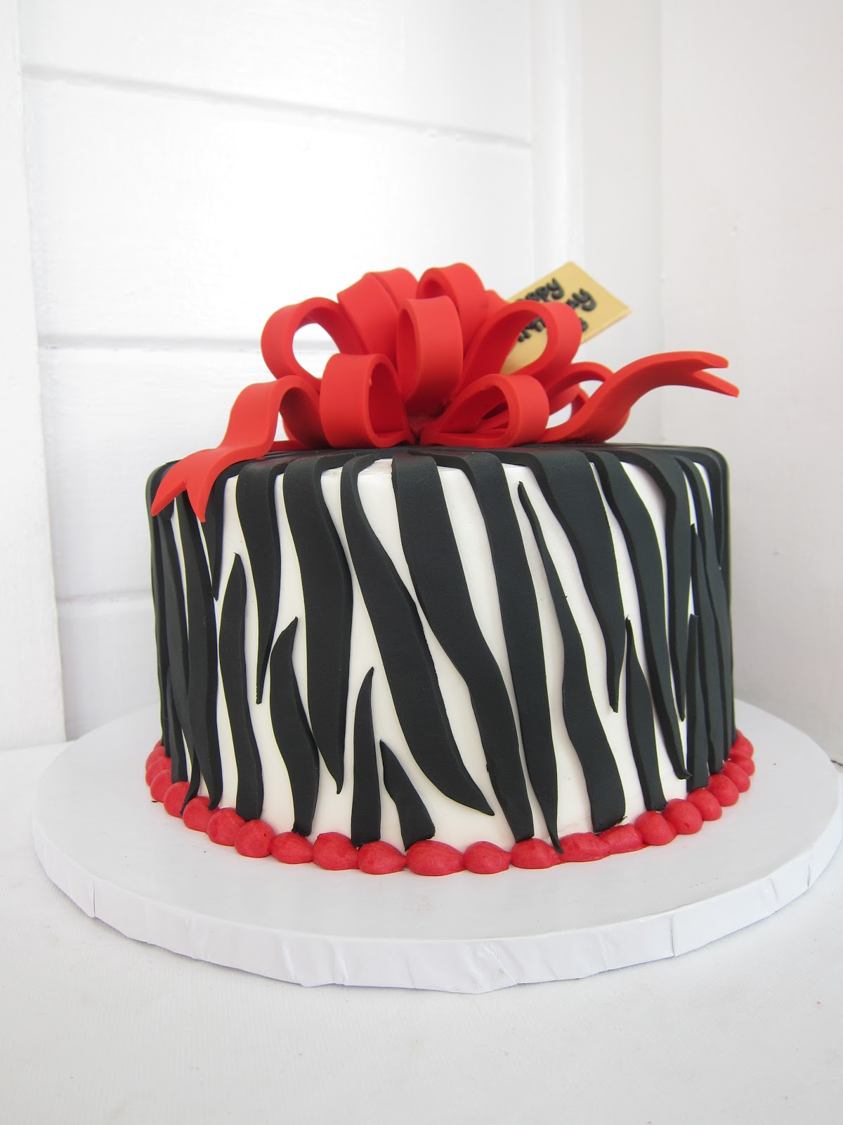 Happy Birthday Cupcake Black and Red