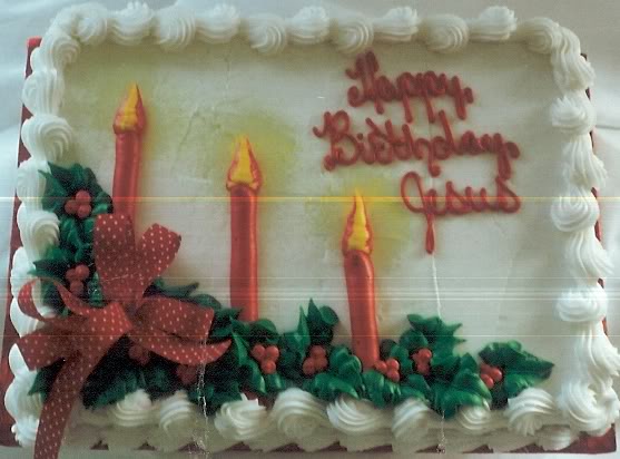 Happy Birthday Jesus Christmas Cake