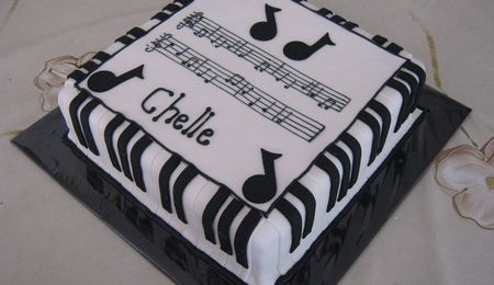 Happy Birthday Piano Cake