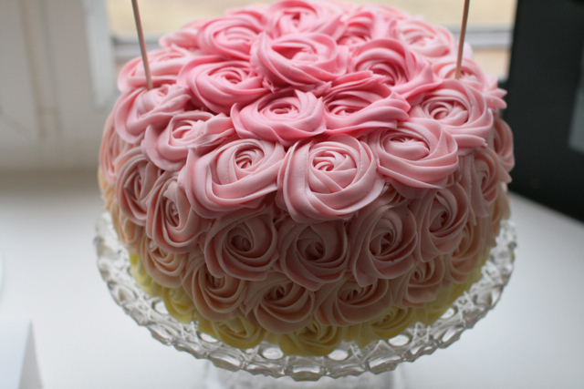 Happy Birthday Rose Cake