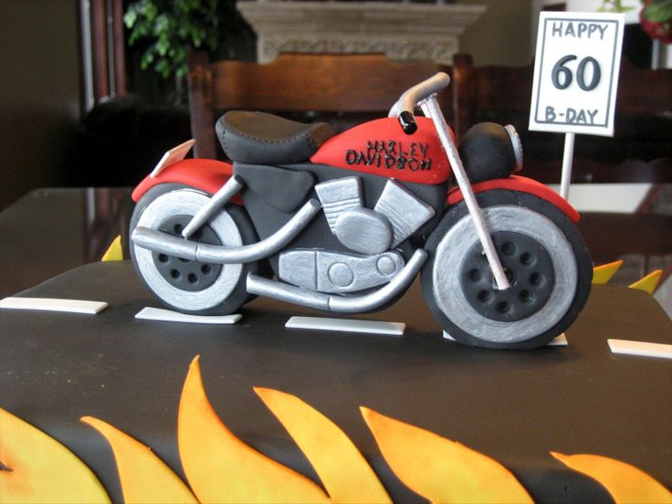 Harley Motorcycle Birthday Cake