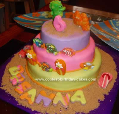 Hawaiian Luau Birthday Cake