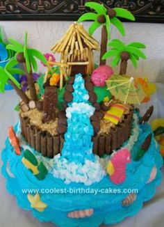 Hawaiian Luau Birthday Cake