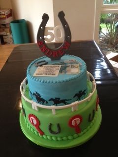 Horse Racing Birthday Cake