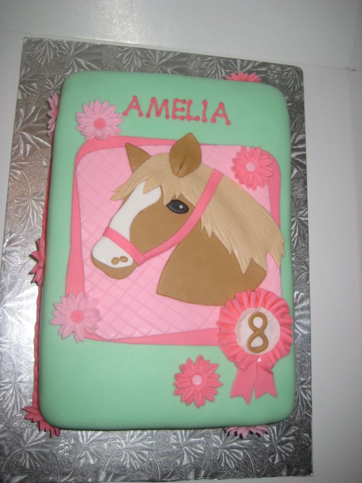 Horse Themed Birthday Cake