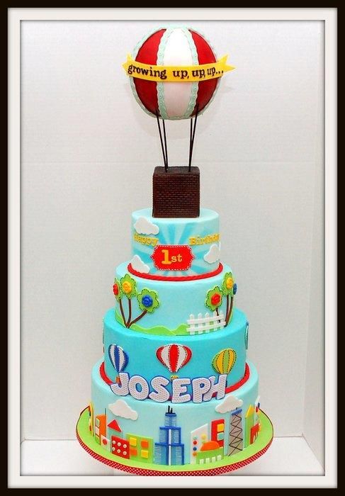 Hot Air Balloon Birthday Cake