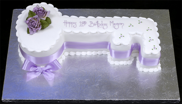 Key Shaped Birthday Cake