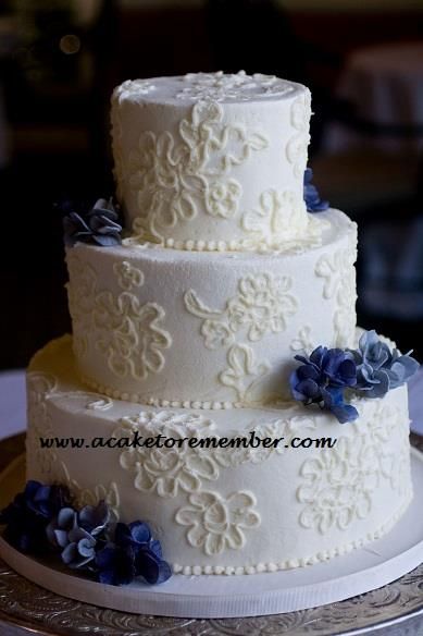 8 Photos of Applying Lace To Wedding Cakes Buttercream