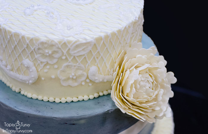 Lace Buttercream Wedding Cake