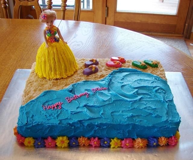 Luau Birthday Sheet Cake