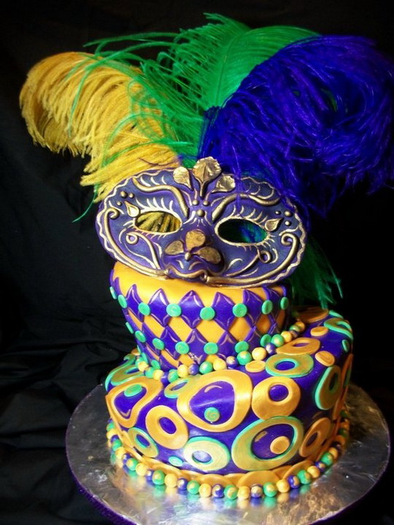 Mardi Gras Birthday Cake