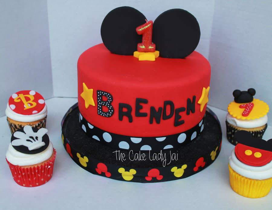 Mickey Mouse 1st Birthday Cake