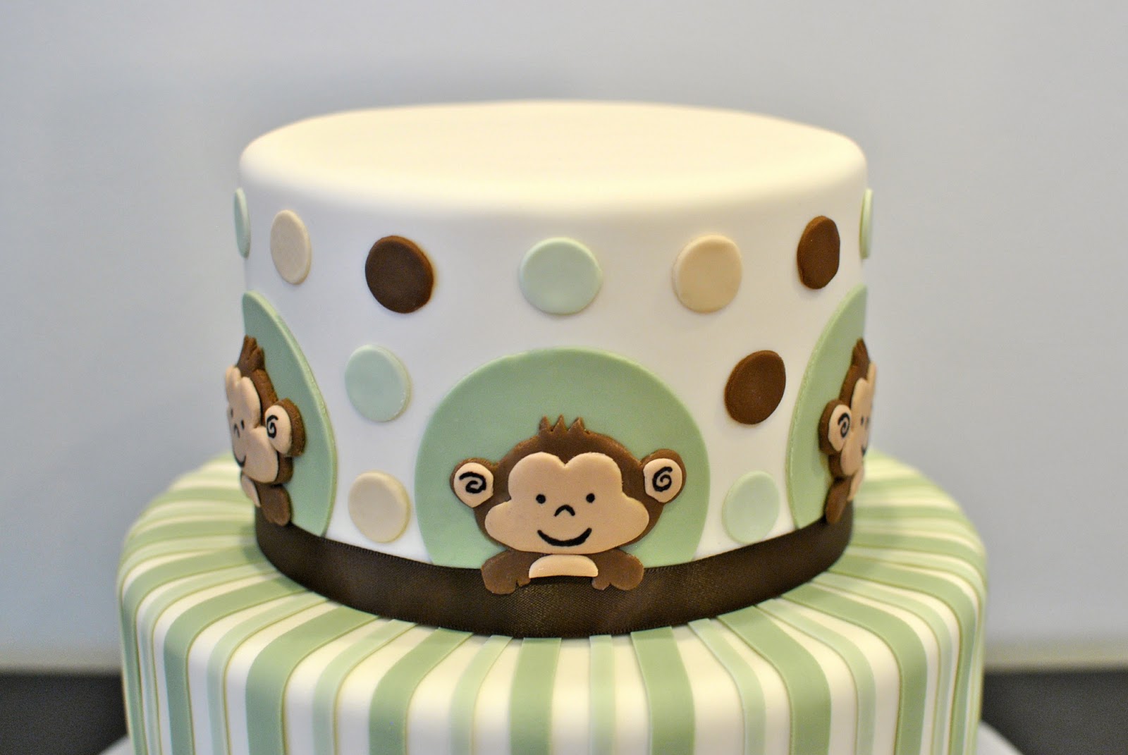 Monkey Baby Shower Cake